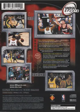 NBA ShootOut 2001 box cover back